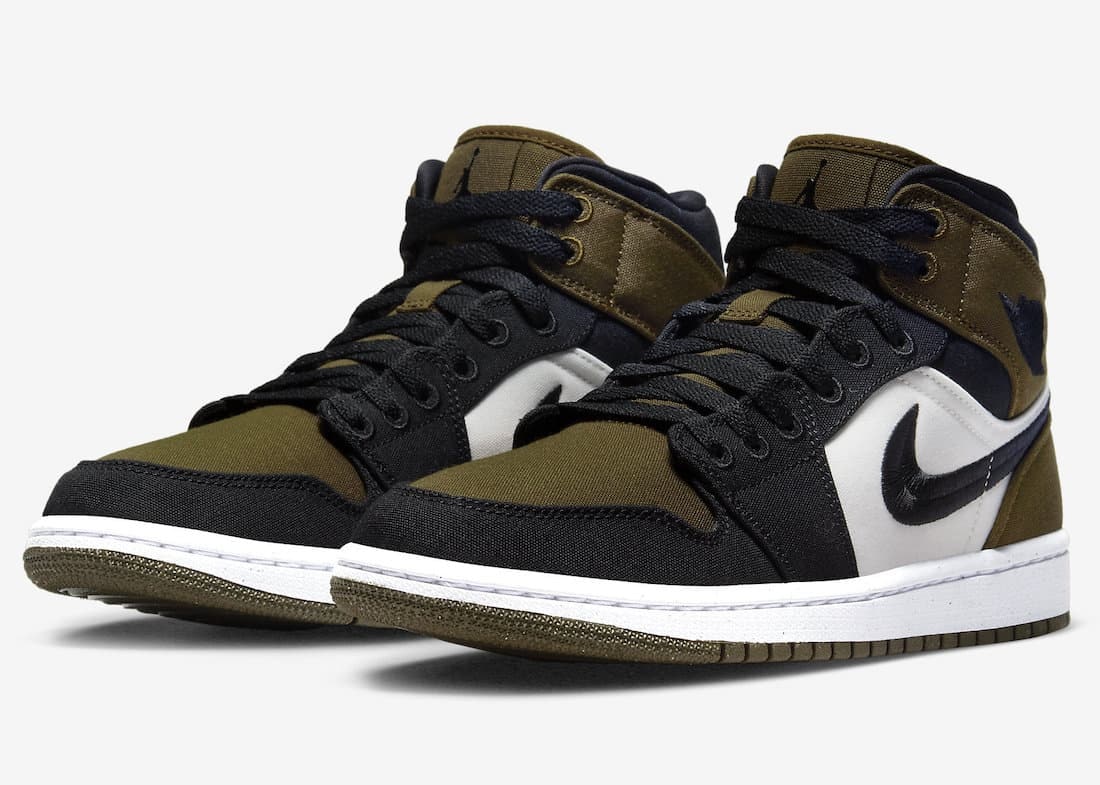 Air Jordan 1 Mid "Olive Toe"