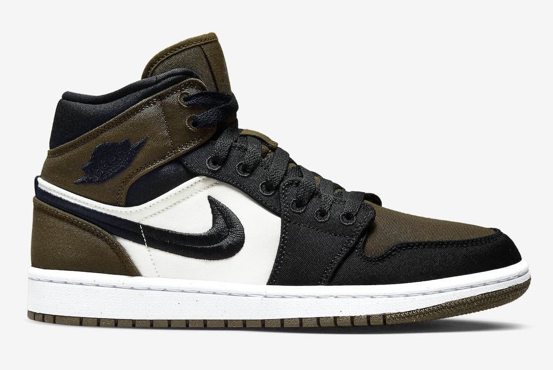 Air Jordan 1 Mid "Olive Toe"