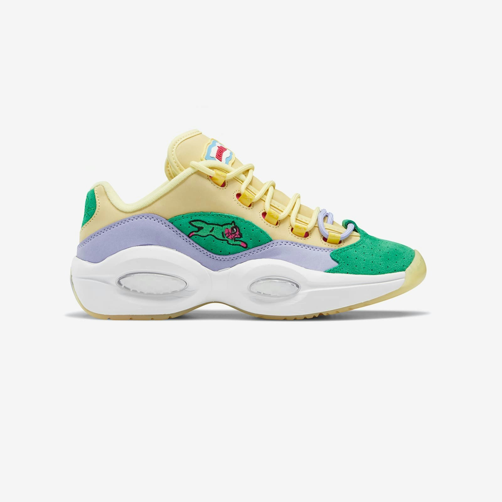 BBC x Reebok Questions Low "Ice Cream Running Dog" (Yellow Green)