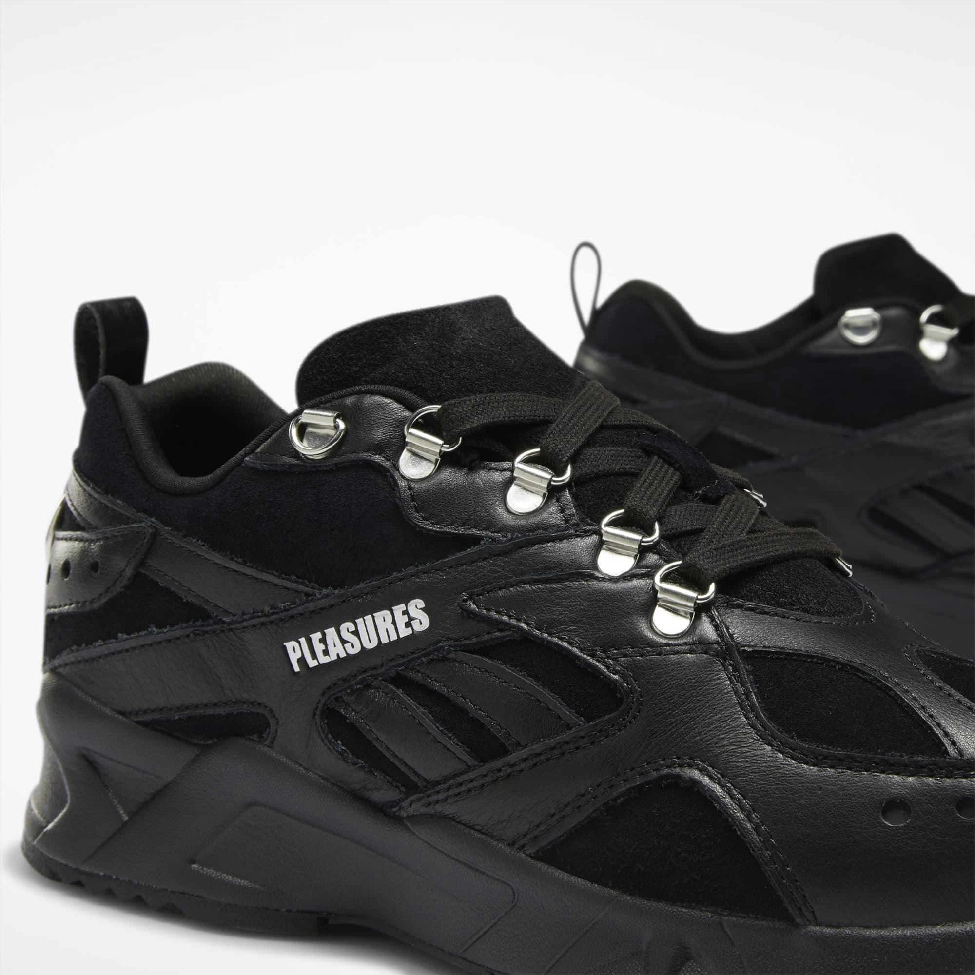 Pleasures x Reebok Aztrek "Core Black"