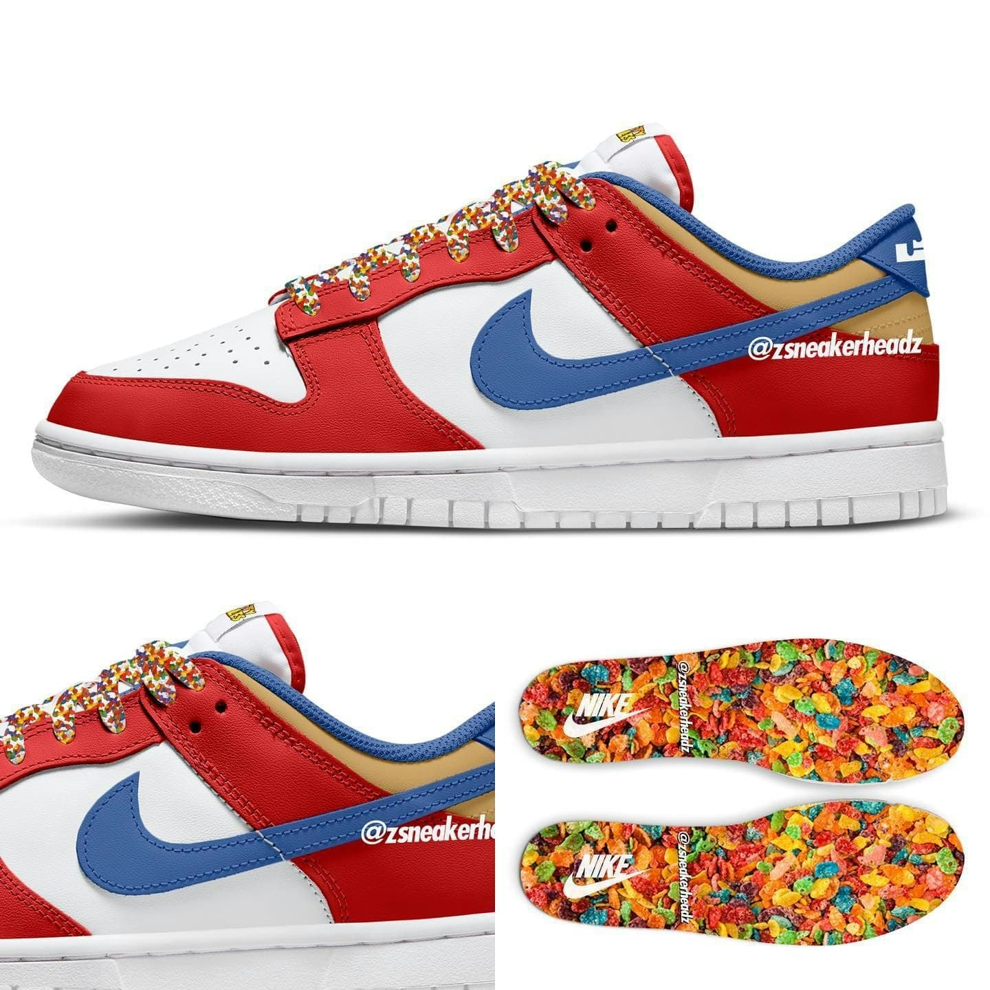 LeBron x Nike Dunk Low "Fruity Pebbles"