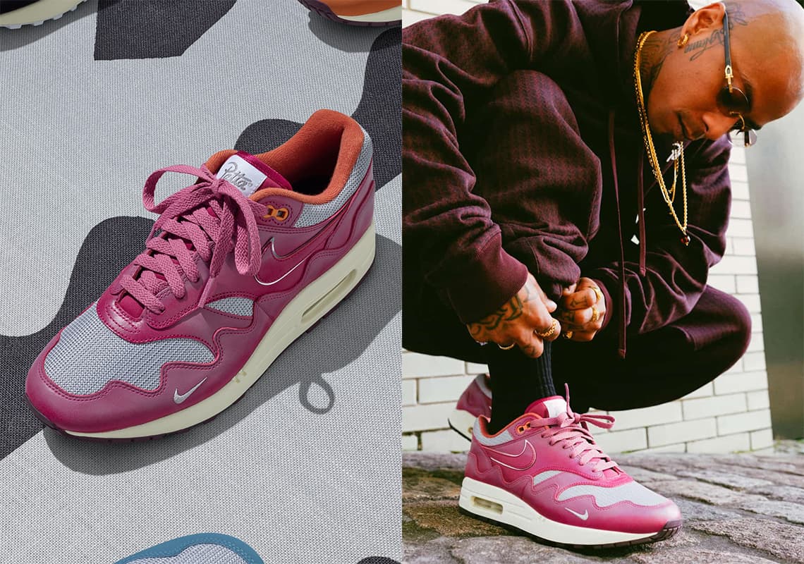 Patta x Nike Air Max 1 Rush Maroon bestatigt HEAT MVMNT