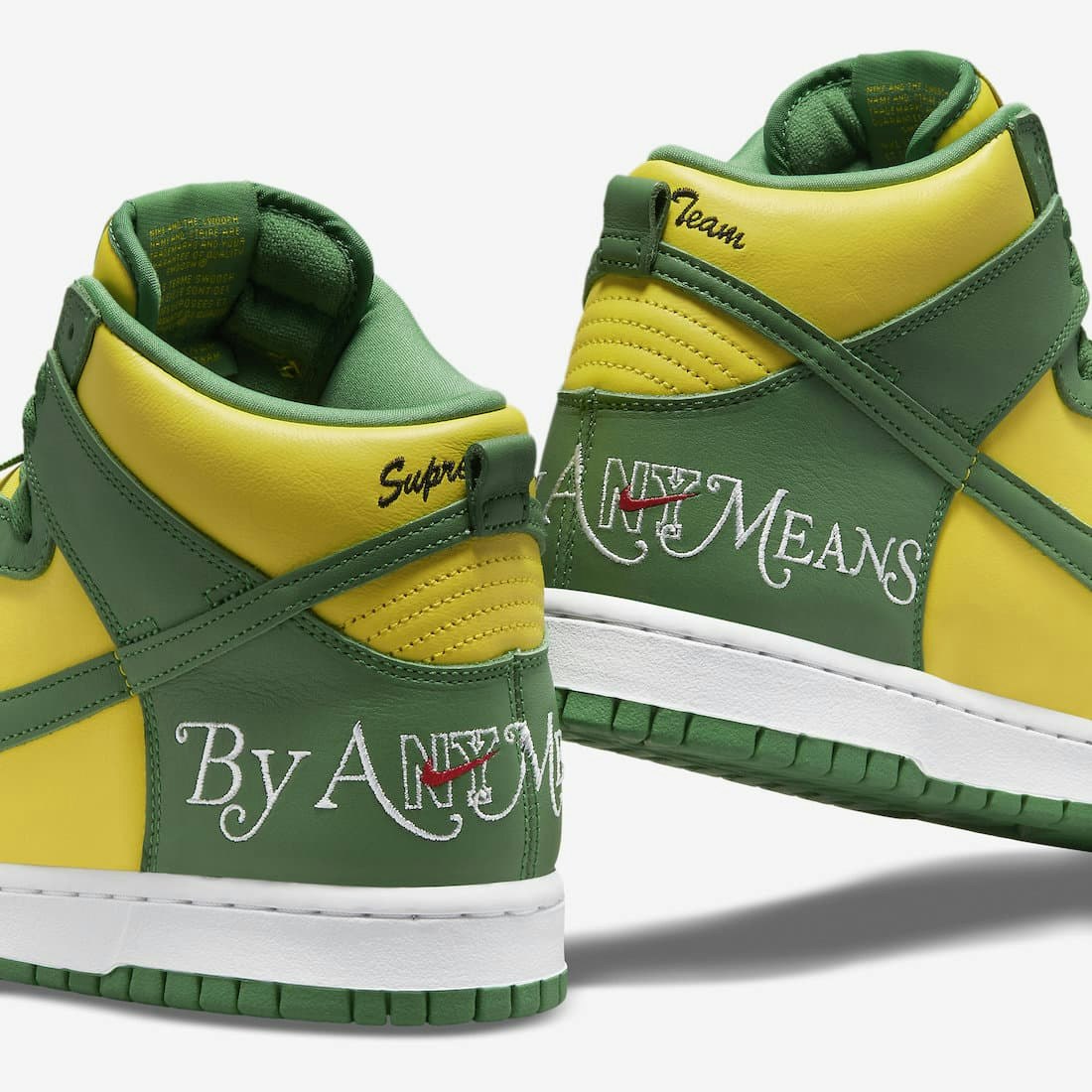 Supreme x Nike SB Dunk High "By Any Means" (Brazil Green)