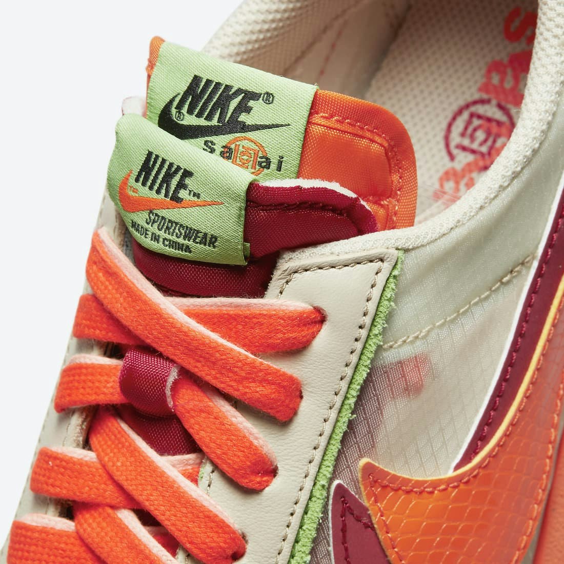 Clot x Sacai x Nike LDWaffle "Orange Blaze"