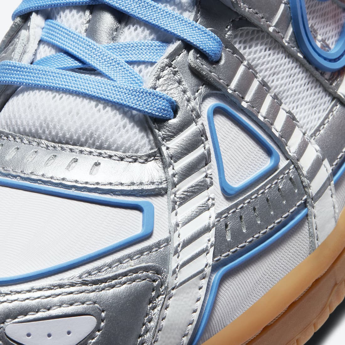 off white rubber dunk silver