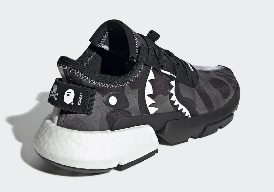 BAPE x Neighborhood x adidas POD S3.1 "Black Camo"