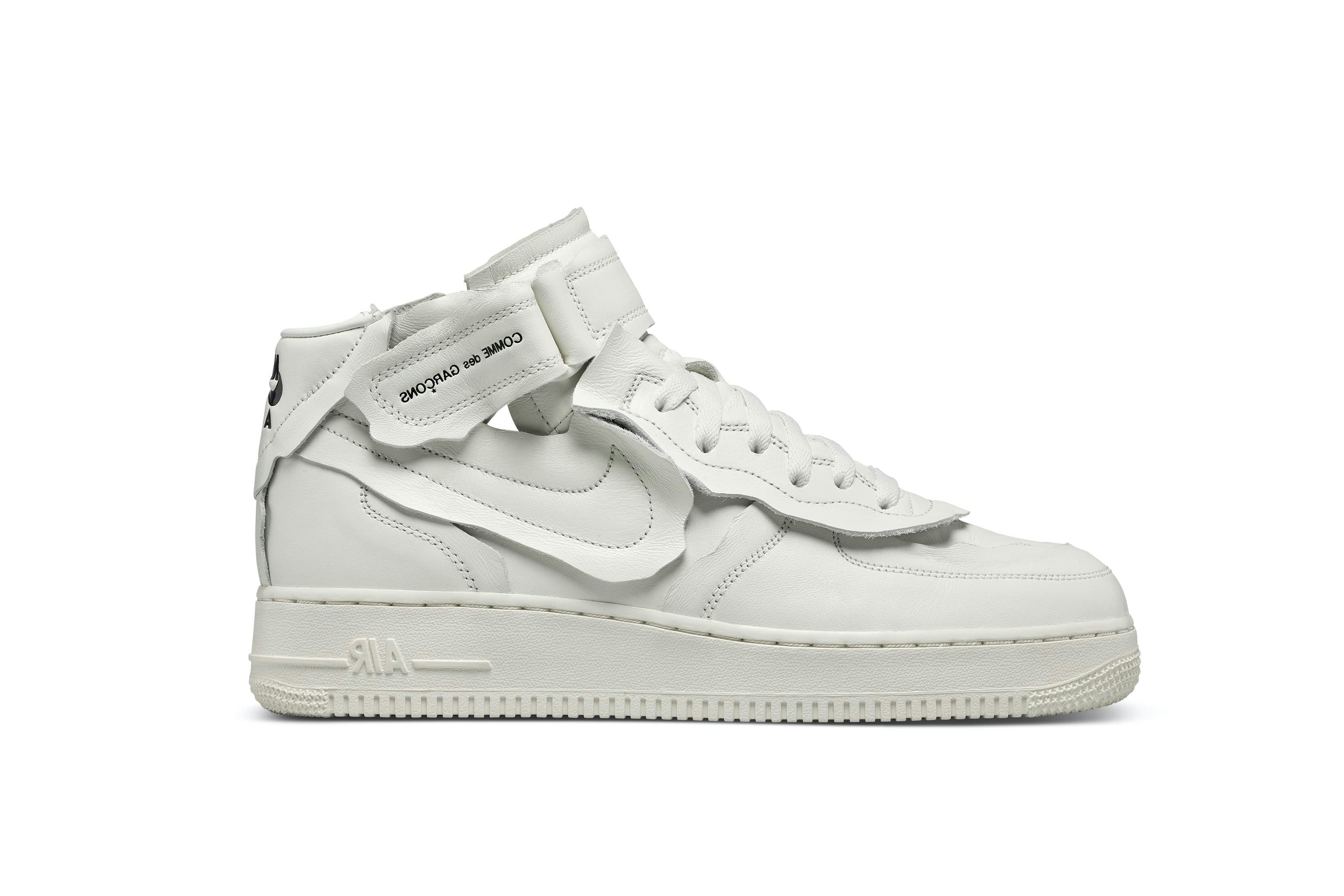 Comme des Garçons x Nike Air Force 1 Mid (White)