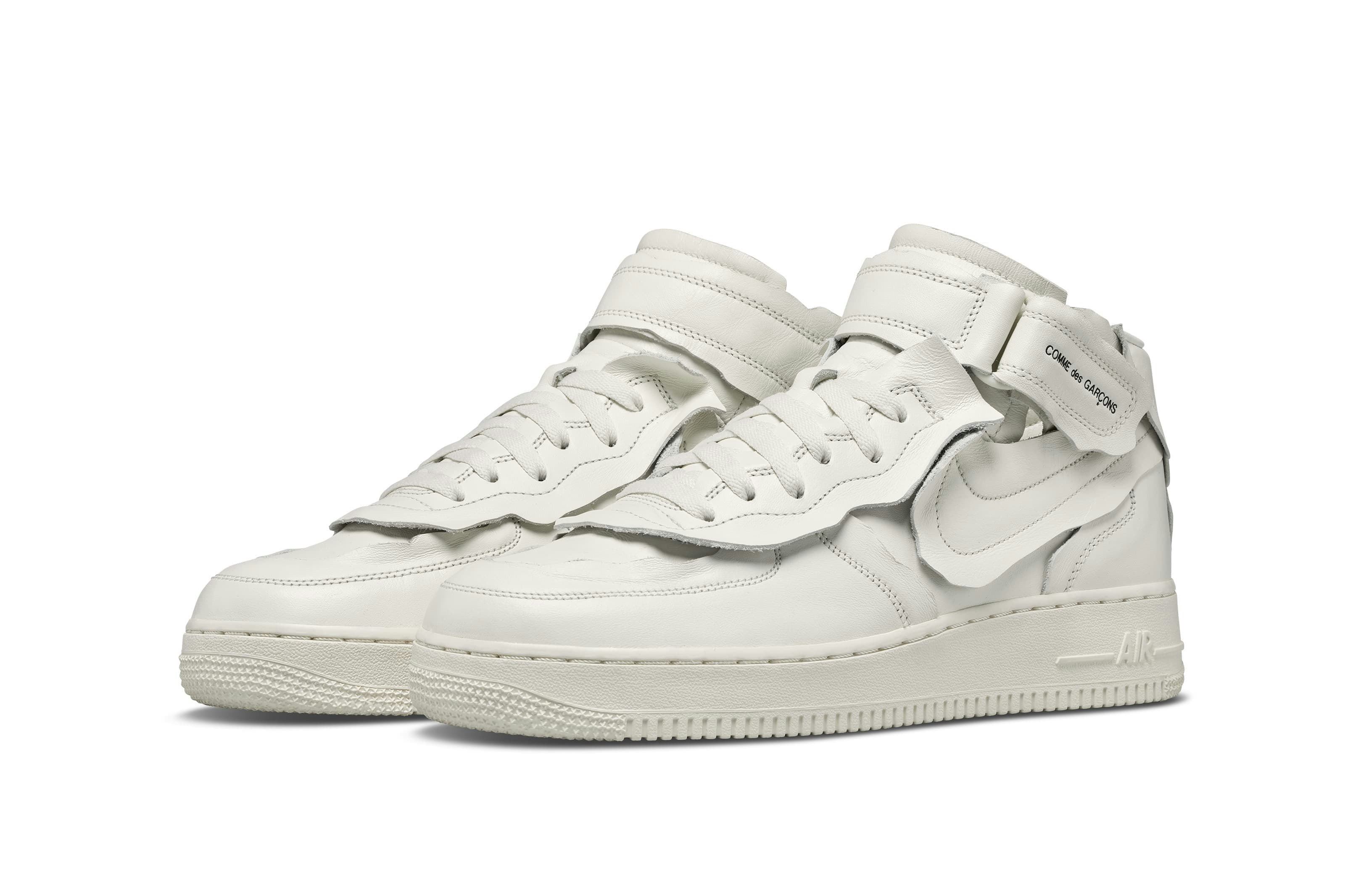 Comme des Garçons x Nike Air Force 1 Mid (White)