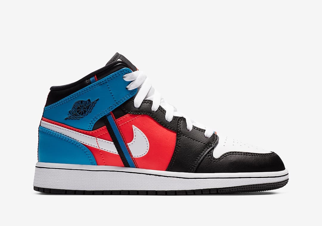 Air Jordan 1 Mid (Blue/Red/White)