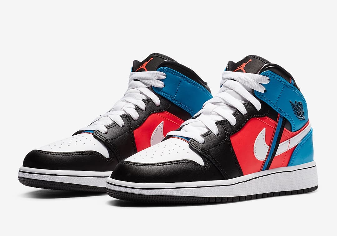 Air Jordan 1 Mid (Blue/Red/White)