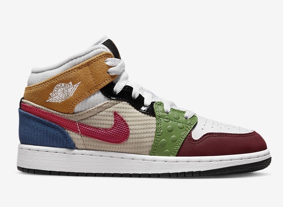 Air Jordan 1 Mid GS "Multi Patchwork"