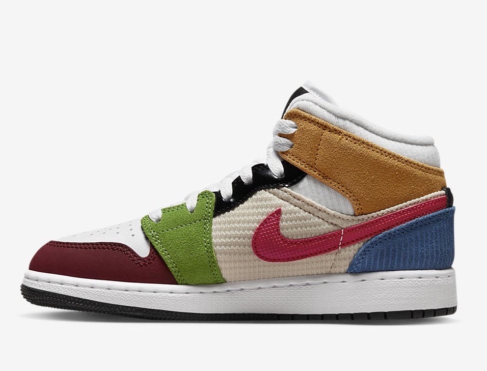 Air Jordan 1 Mid GS "Multi Patchwork"