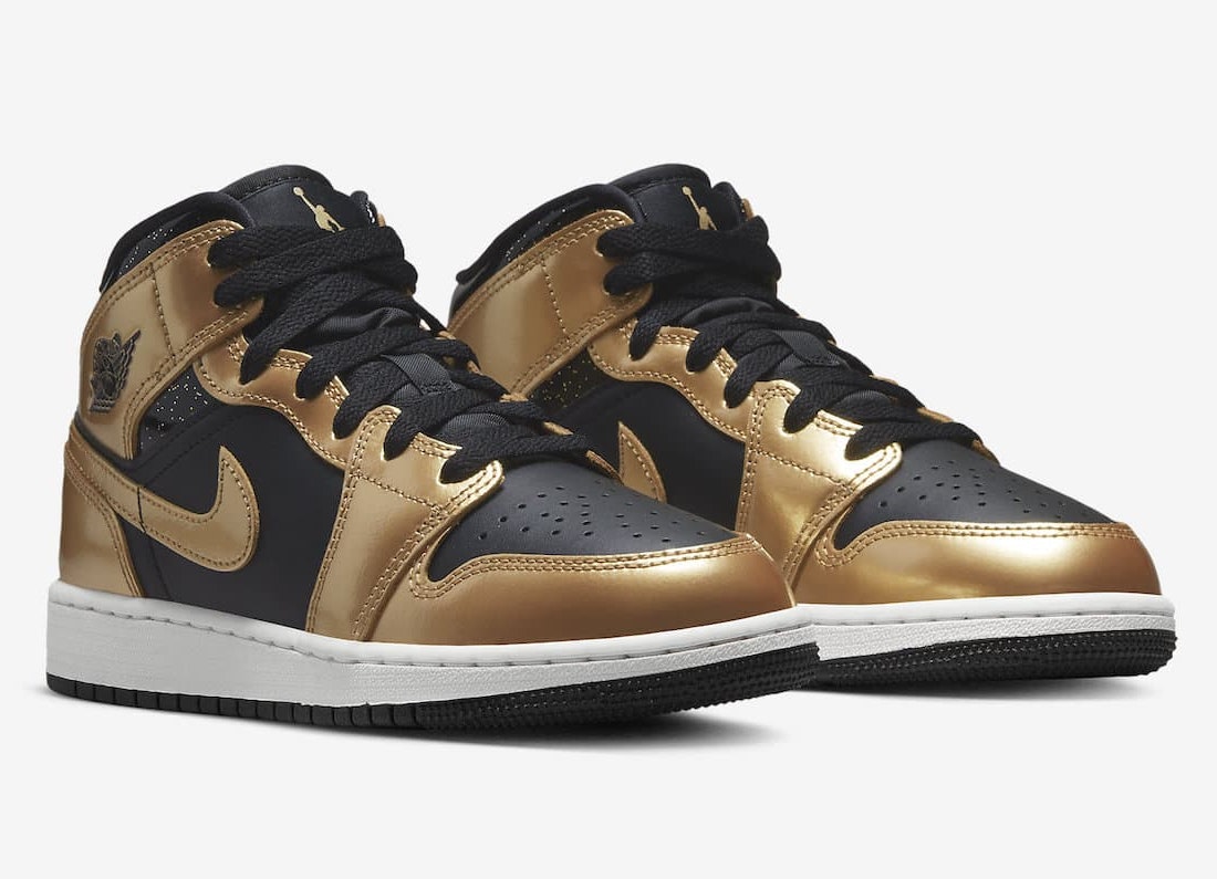 Air Jordan 1 Mid GS "Metallic Gold"