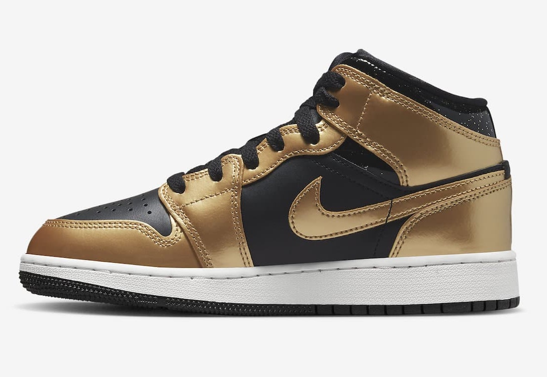 Air Jordan 1 Mid GS "Metallic Gold"