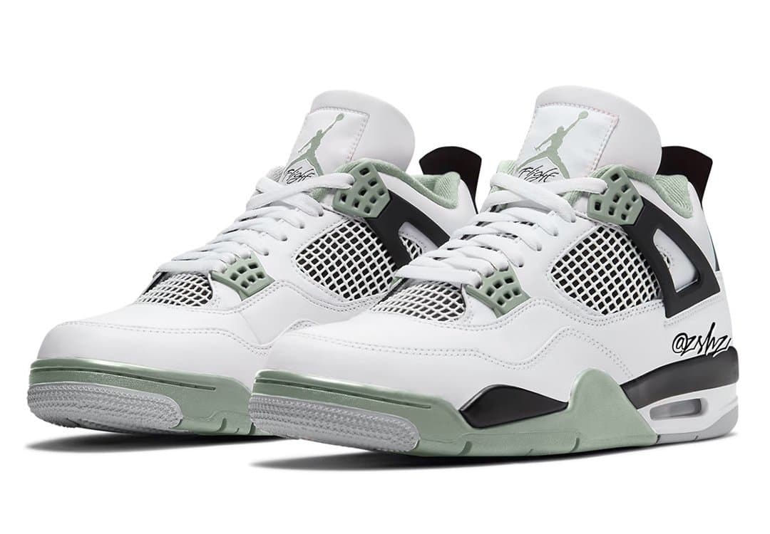 Air Jordan 4 "Oil Green" (Seafoam)