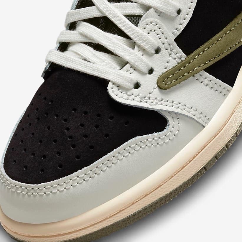 Wie bekomme ich die Travis Scott x Air Jordan 1 Low "Olive"?