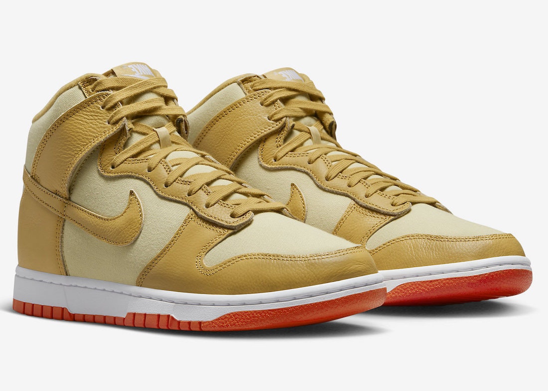 Nike Dunk High "Gold Canvas"