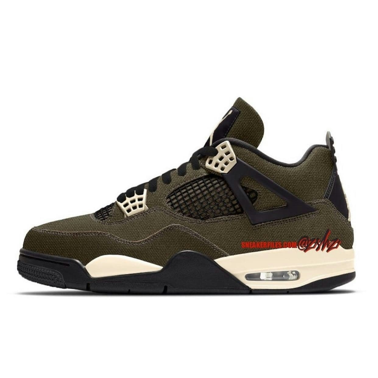 Air Jordan 4 "Olive Canvas"