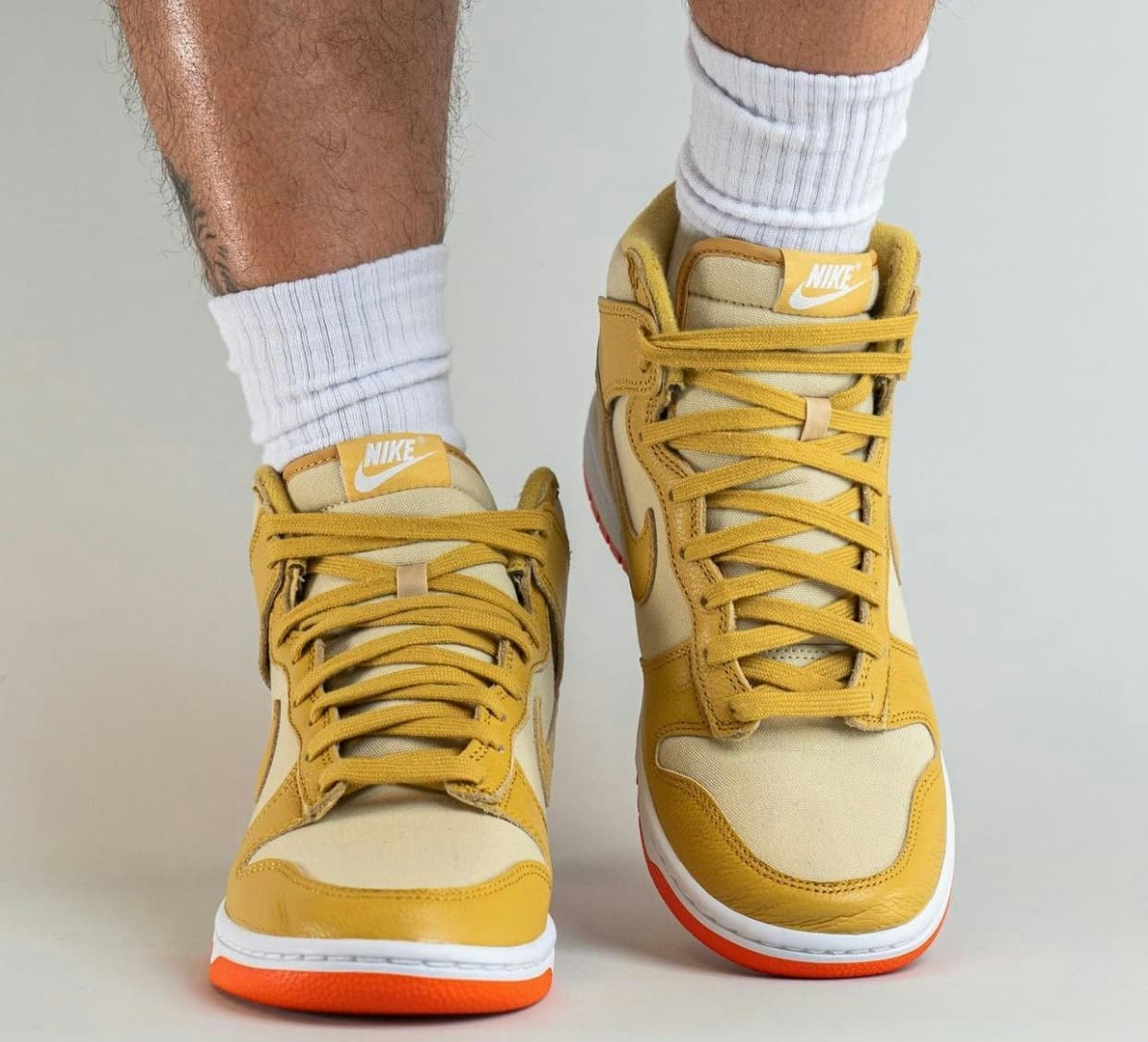 Nike Dunk High "Gold Canvas"