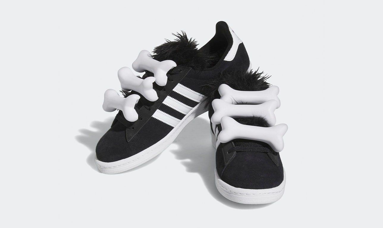 Jeremy Scott x adidas Campus 80 "Bones" (Black)