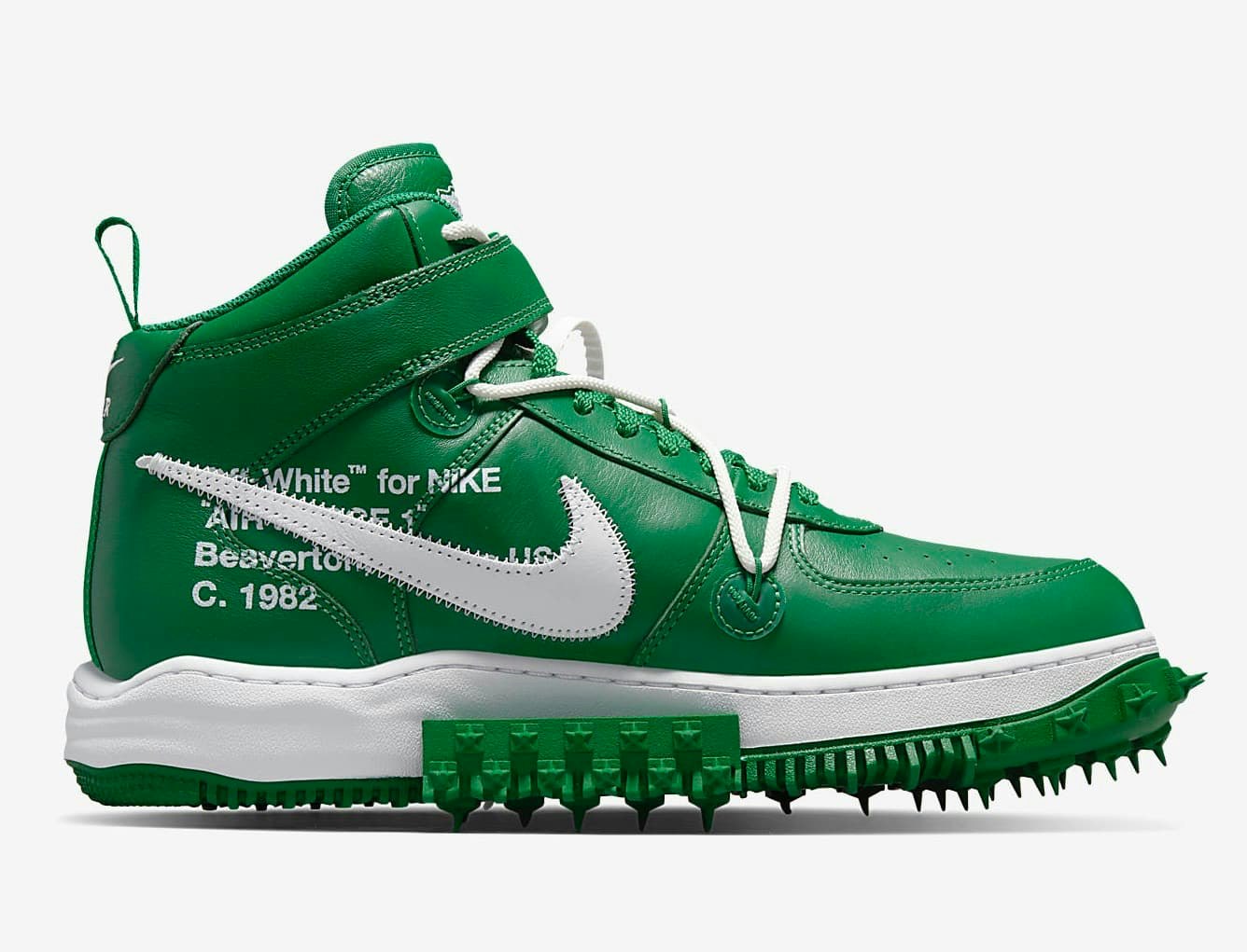 Off-White x Nike Air Force 1 Mid "Pine Green"