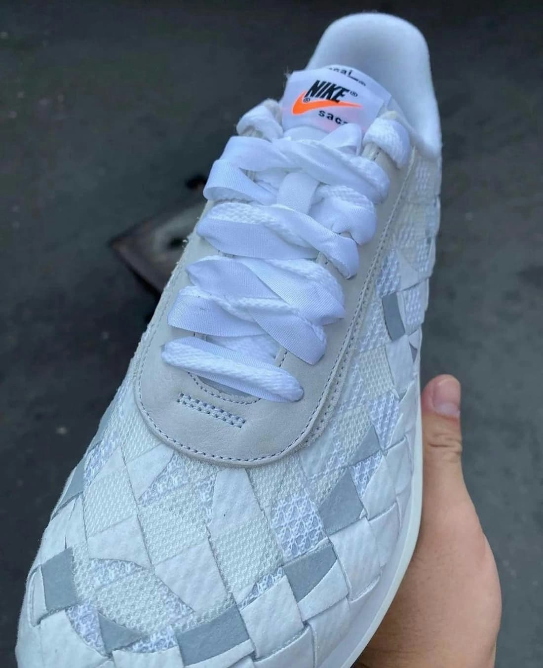 Sacai x Nike Waffle Woven "White" 