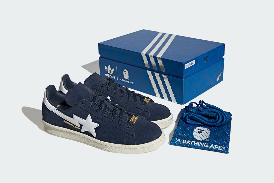 BAPE x adidas Campus 80s "Collegiate Navy"