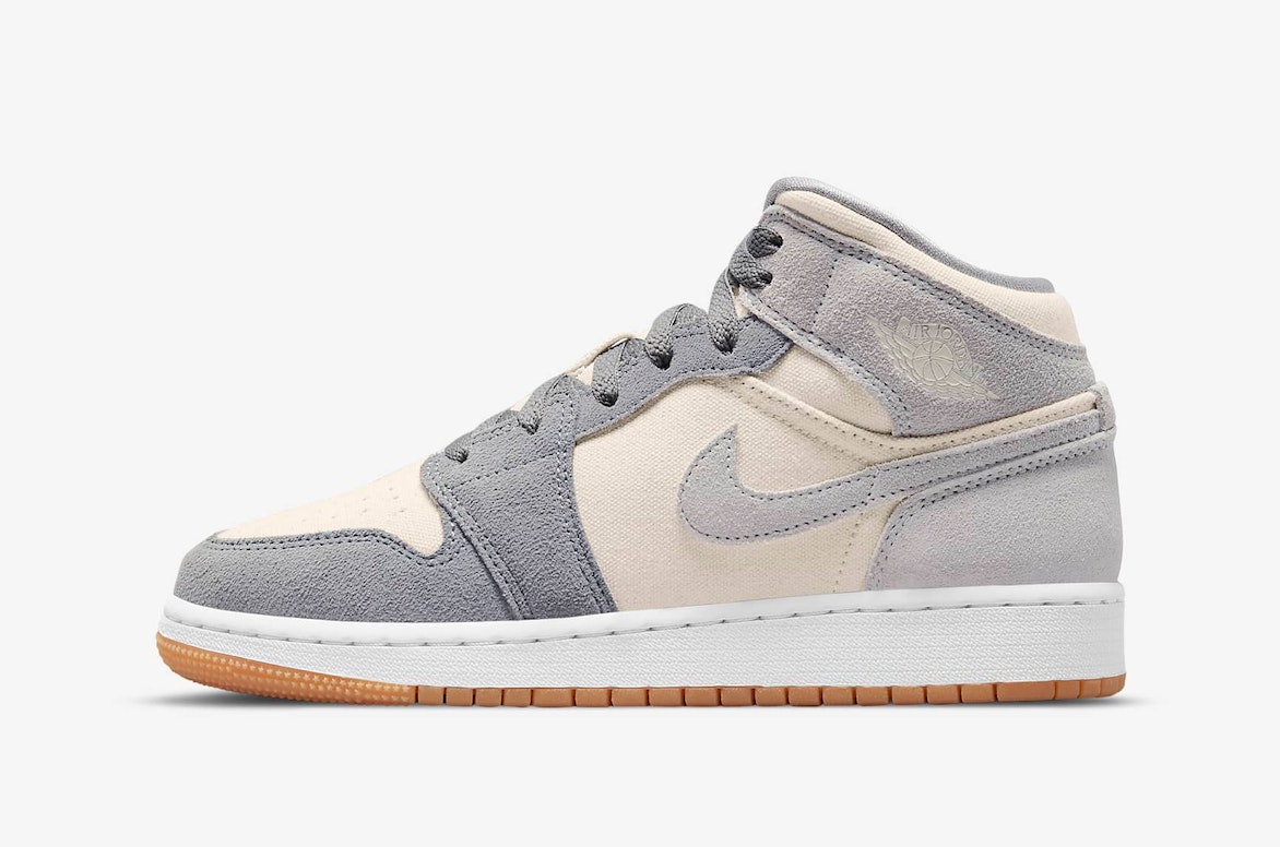 Air Jordan 1 Mid GS "Grey Suede"