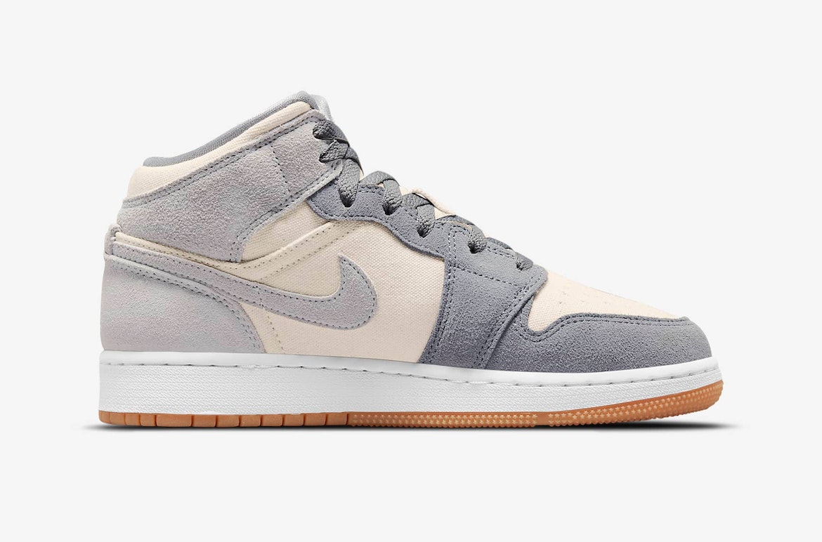 Air Jordan 1 Mid GS "Grey Suede"