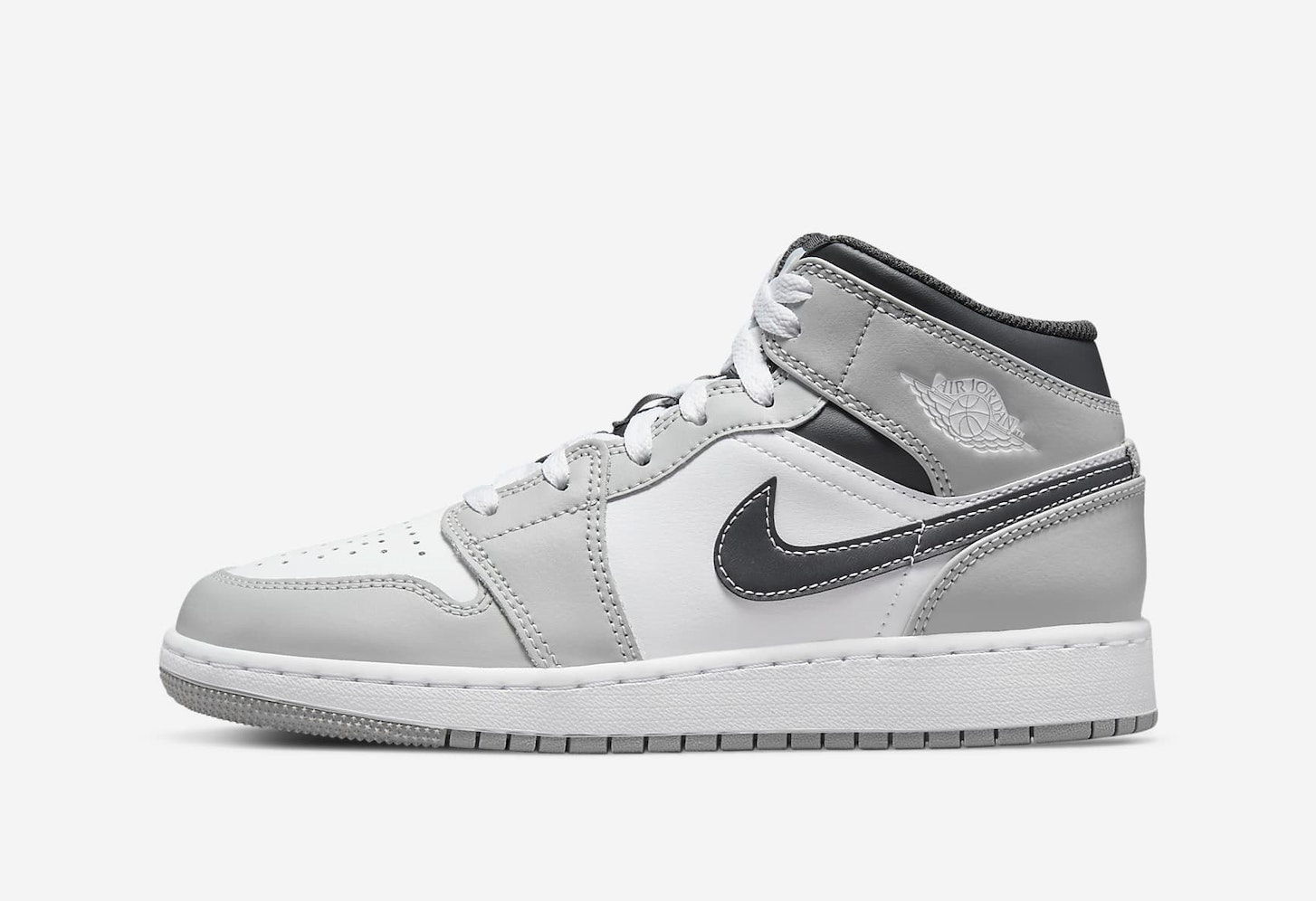 Air Jordan 1 Mid GS "Light Smoke Grey"