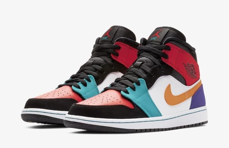 Air Jordan 1 Mid "Multicolor Bred"