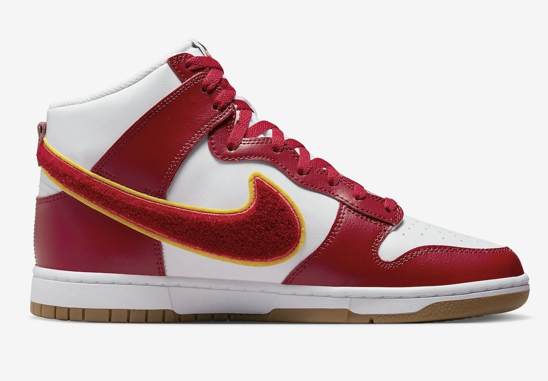 Nike Dunk High "Chenille Swoosh" (Gym Red)
