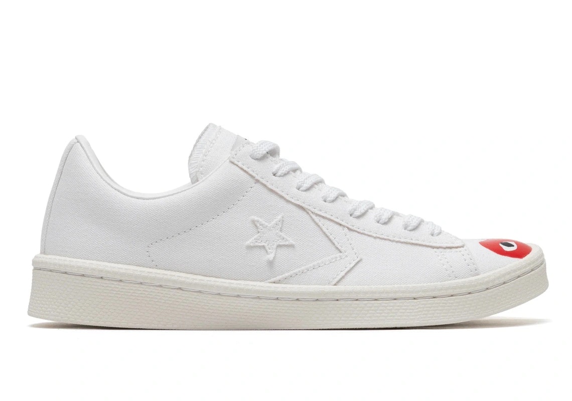 Comme des Garçons x Converse Pro Leather "White Hearth"