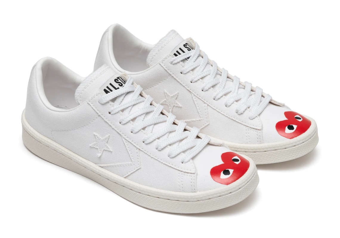 Comme des Garçons x Converse Pro Leather "White Hearth"