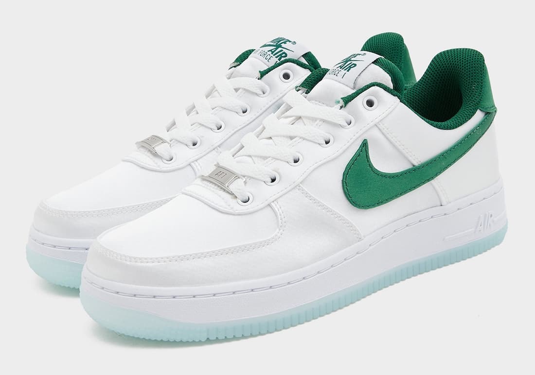 Nike Air Force 1 Low Satin "White Green"