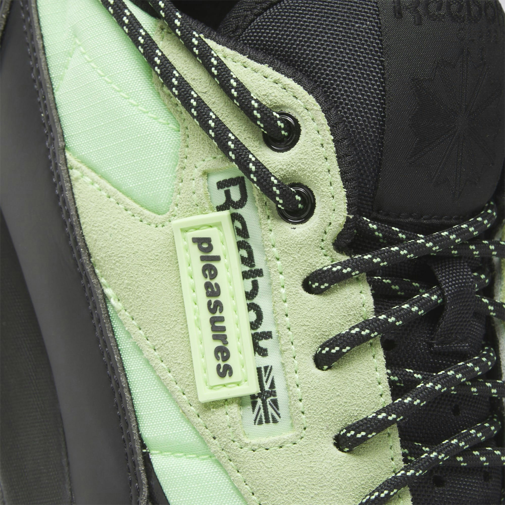 Pleasures x Reebok Classic Leather Trail "Neon Mint"