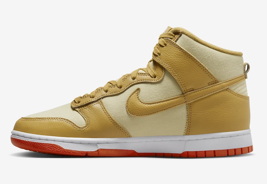Nike Dunk High "Gold Canvas"