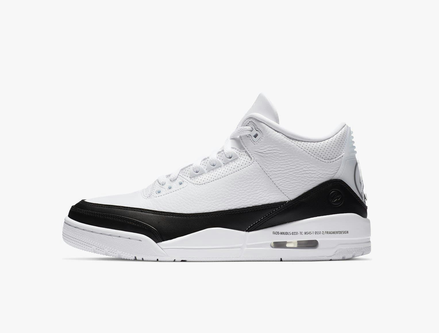 Fragment x Air Jordan 3 (White/Black)