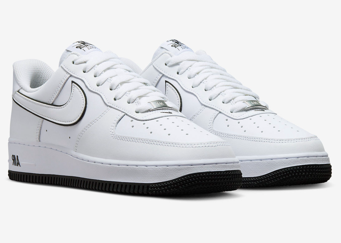 nike air force stitch black