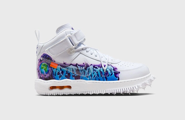Off-White x Nike Air Force 1 Mid "Graffiti" Off-White x Nike Air Force 1 Mid "Graffiti"