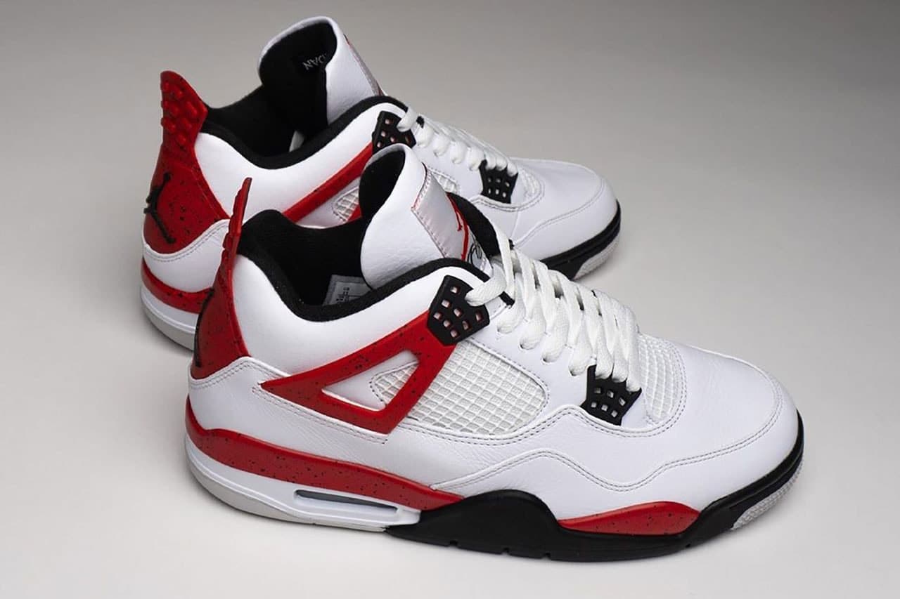 jordan 4 red white black