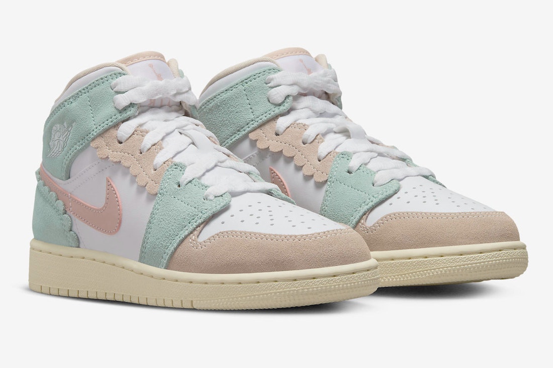 Air Jordan 1 Mid SE GS "Pink Oxford"