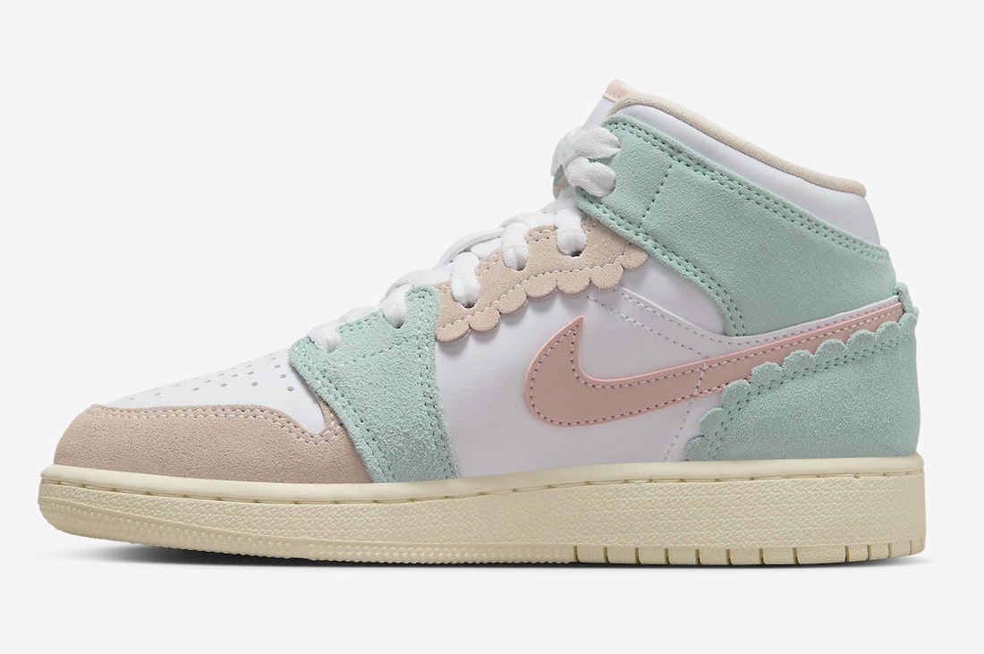 Air Jordan 1 Mid SE GS "Pink Oxford"