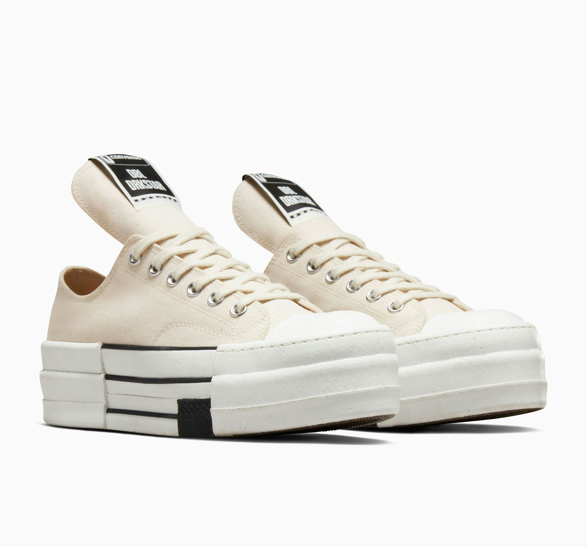 Rick Owens x Converse DBL Chuck 70 Low "DRKSHDW" (Cream)