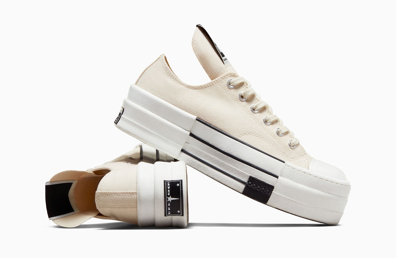Rick Owens x Converse DBL Chuck 70 Low "DRKSHDW" (Cream)