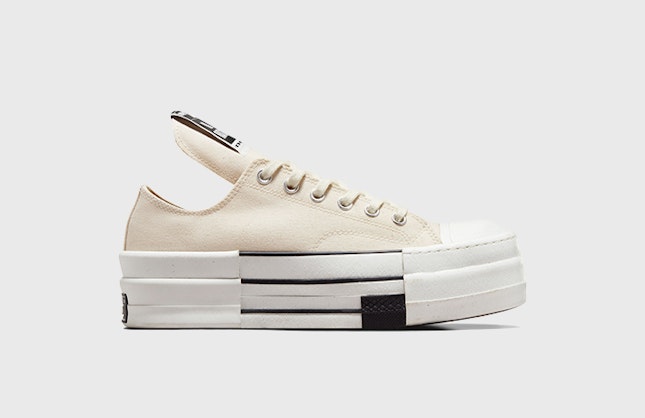 Rick Owens x Converse DBL Chuck 70 Low "DRKSHDW" (Cream)