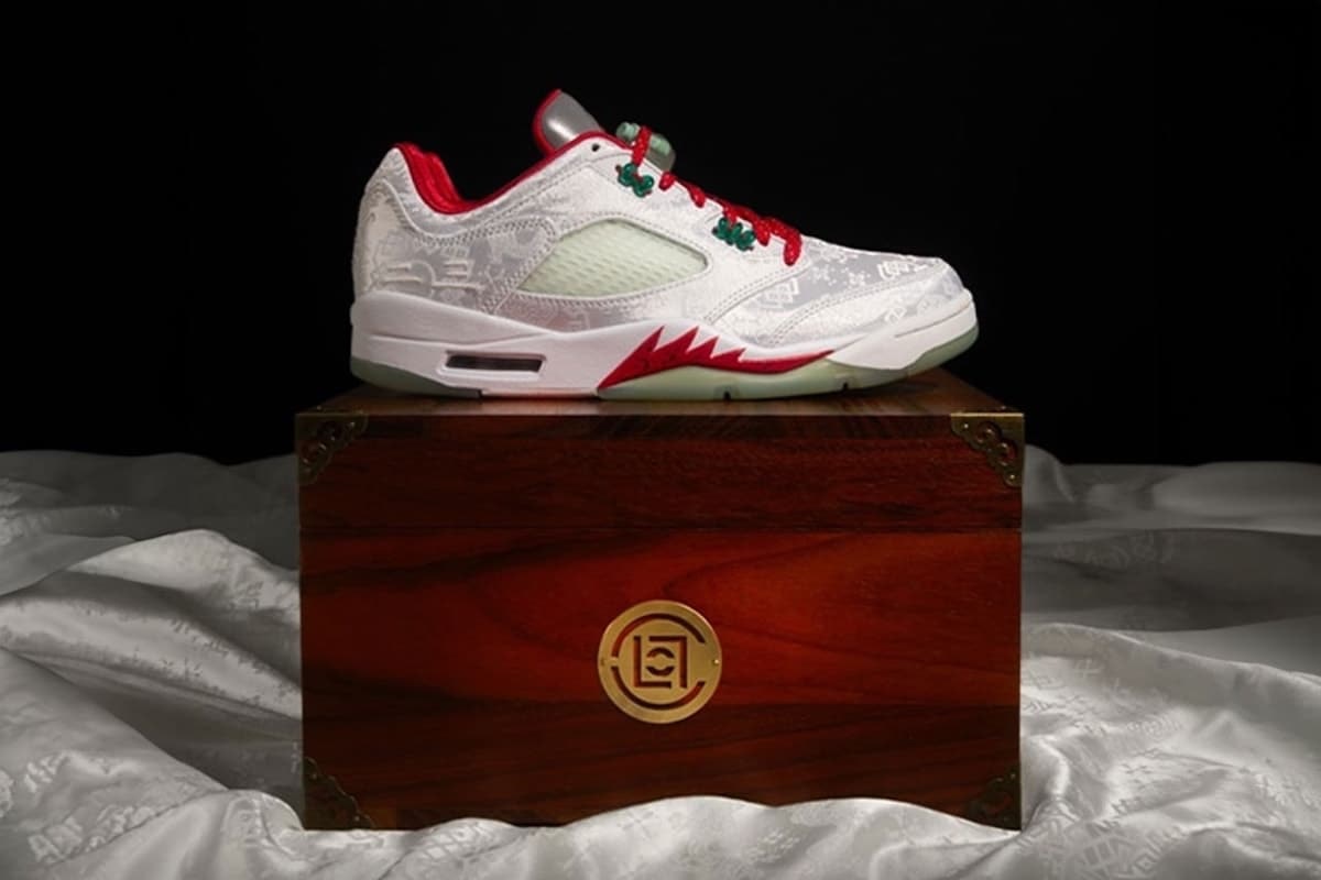 CLOT x Air Jordan 5 Low White Silk "20th Anniversary"