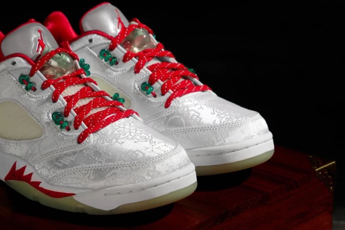 CLOT x Air Jordan 5 Low White Silk "20th Anniversary"