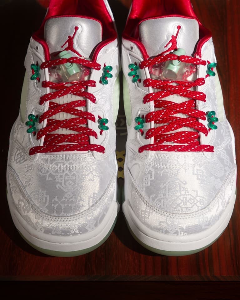 CLOT x Air Jordan 5 Low White Silk "20th Anniversary"