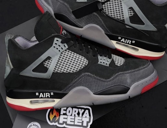 Off-White x Air Jordan 4 "Bred" Sample